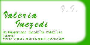 valeria inczedi business card